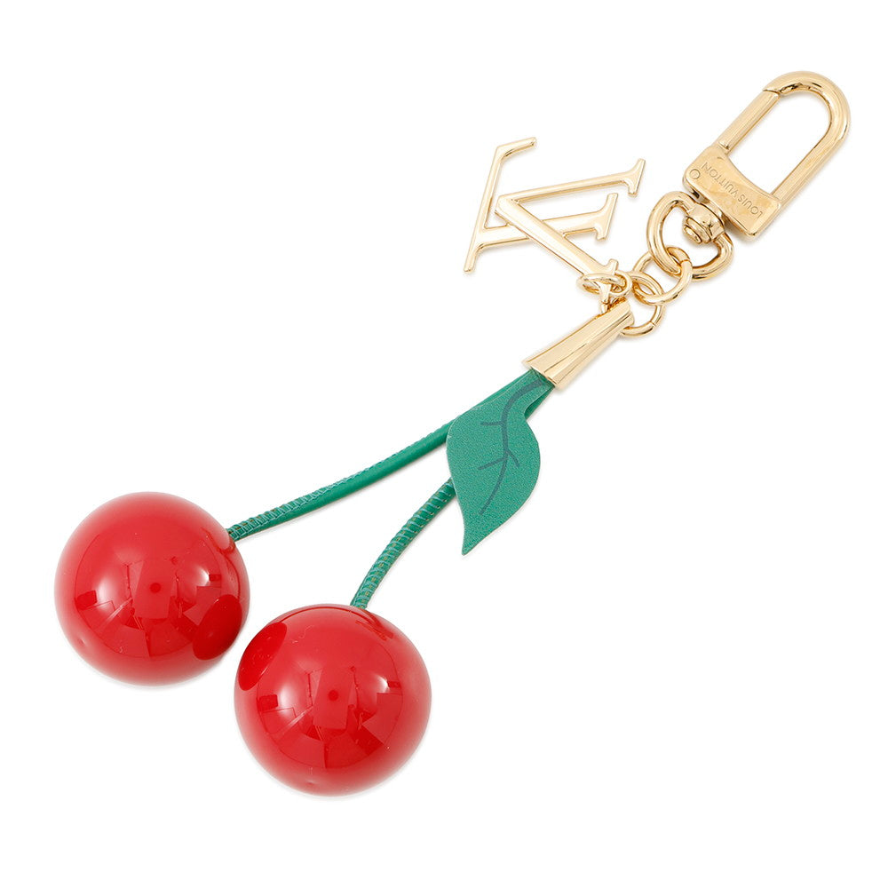 LOUIS VUITTON LV × TM Bag Charm・Cherry Red/GreenM02476 Plexiglass Monogram Leather