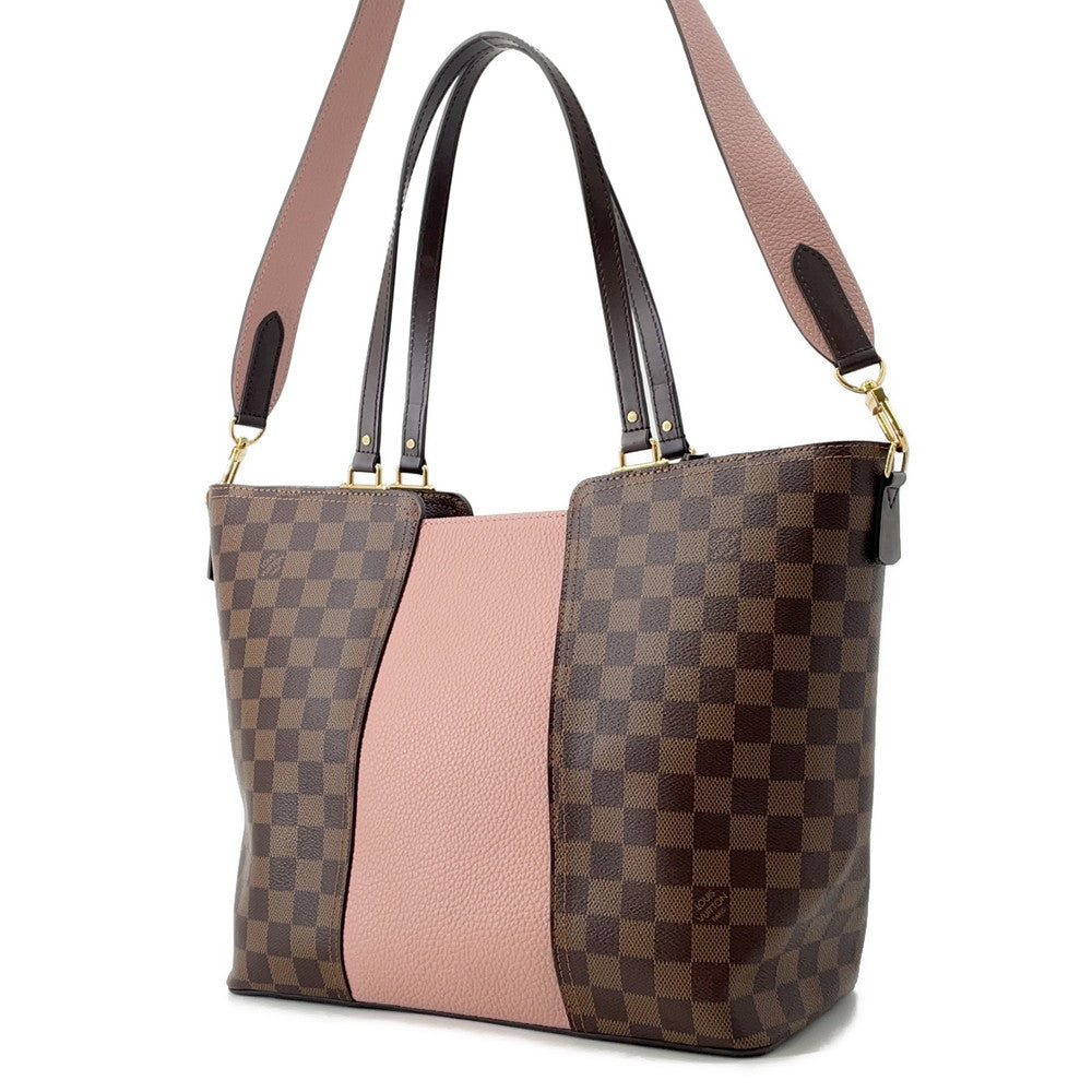 LOUIS VUITTON Jersy Brown/PinkN44041 Damier Ebene Canvas Taurillon Leatherー