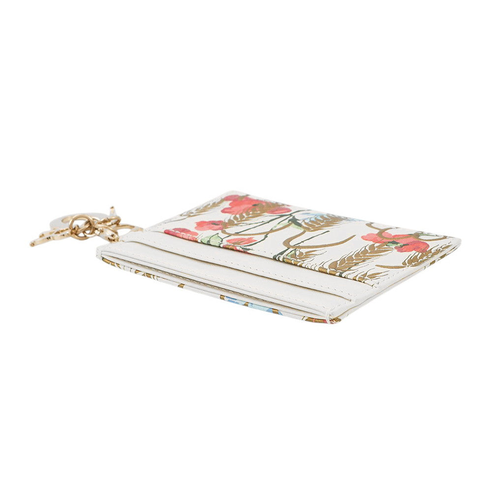 Dior ?Dior Lucky Lady Dior Freesia card holder White/Multicolor Leather