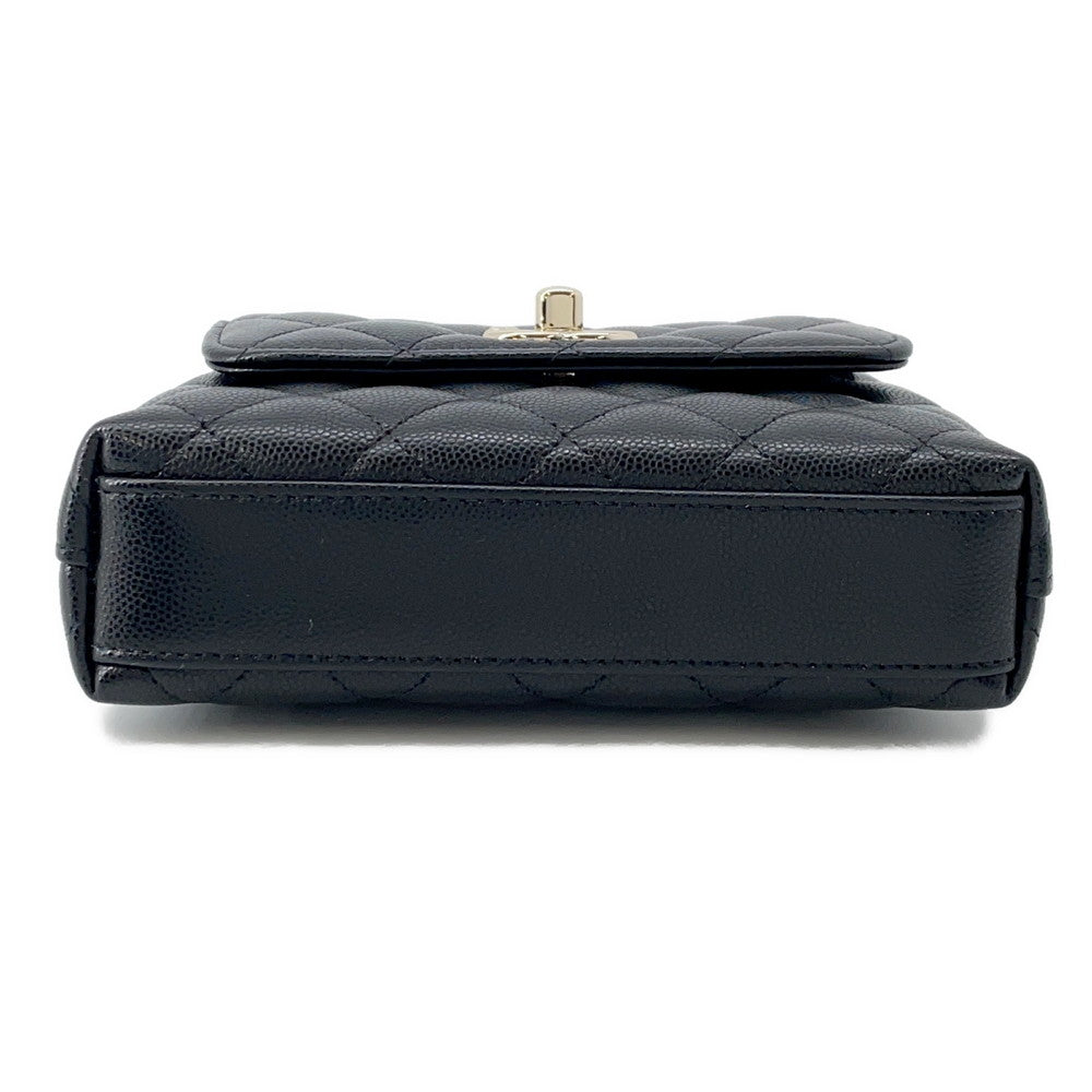 CHANEL Matelasse Coco Handle 2way Handbag BlackAP4244 Caviar Leather Size Mini mini