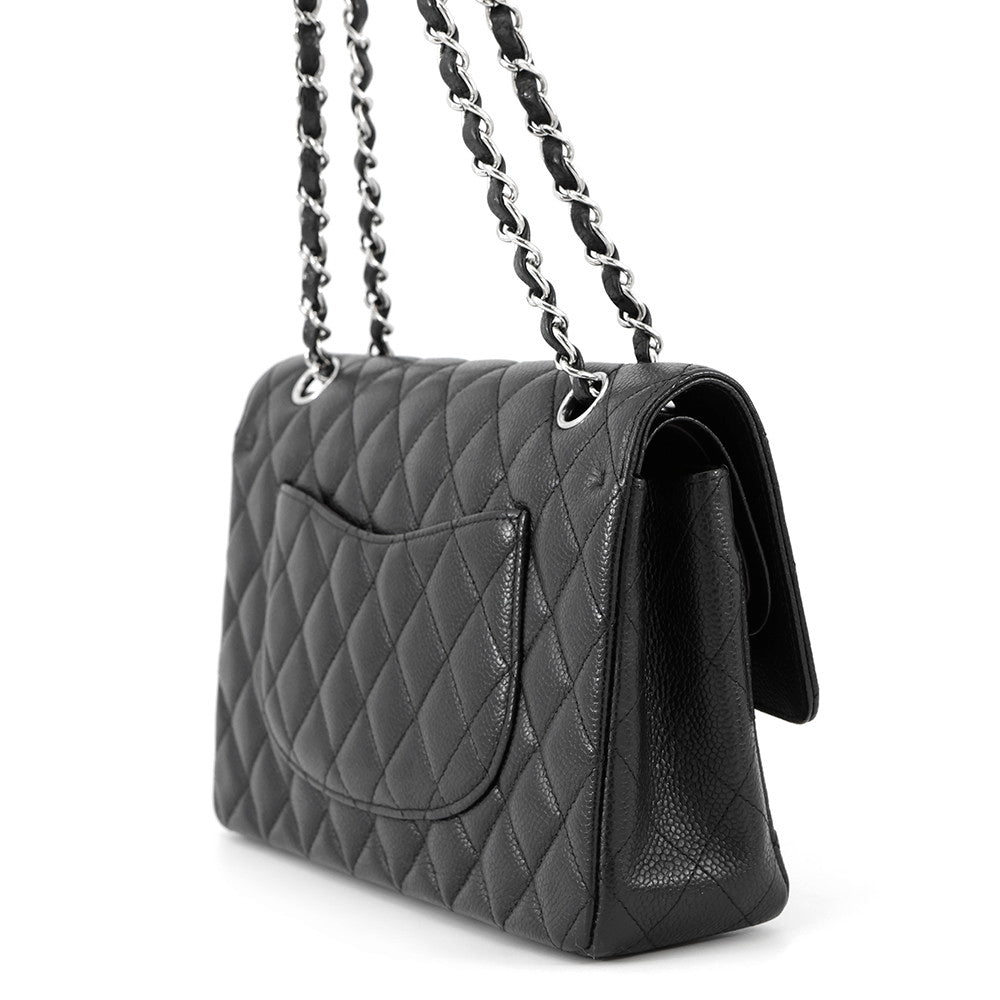 CHANEL Matelasse ChainShoulder Bag BlackA01112 Caviar Leather Size 25