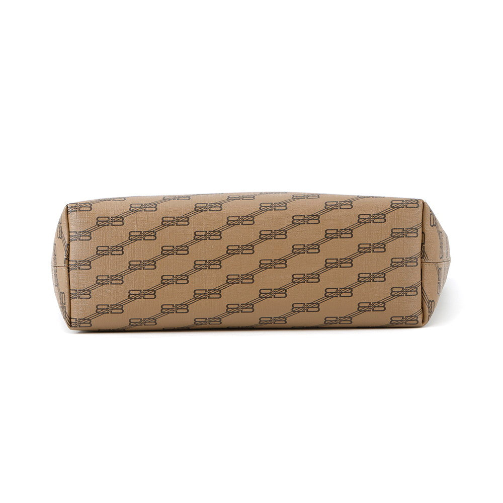 BALENCIAGA BBMonogram Signature Shopper Bag Brown702698 PVC