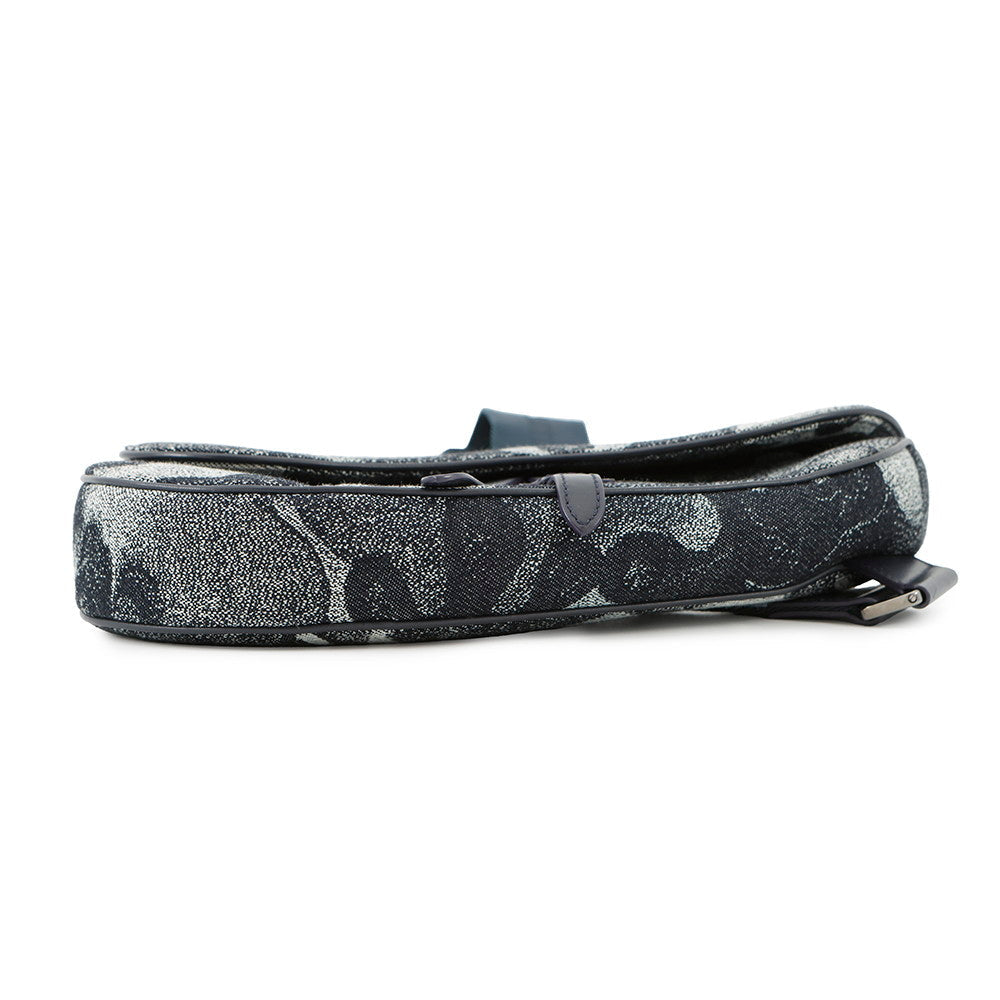 Dior ?Camouflage Saddle Crossbody Bag Navy Canvas
