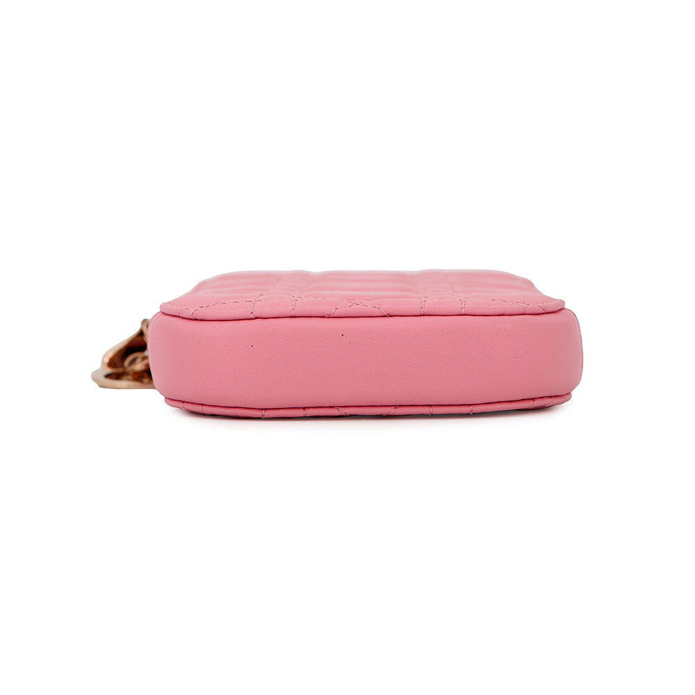 Dior ?Lady Dior Phone Holder PinkS0872ONMJ Lambskin