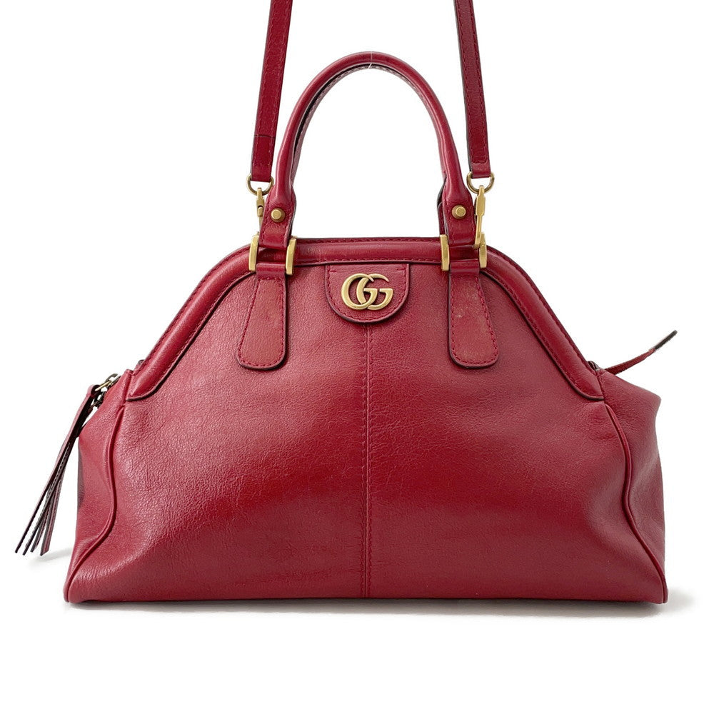 GUCCI ?Liber top handle bag Red516459 Leather Size Medium