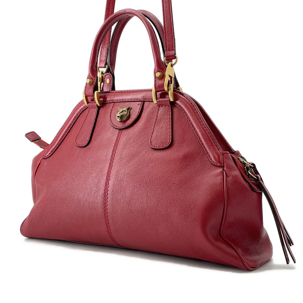 GUCCI ?Liber top handle bag Red516459 Leather Size Medium