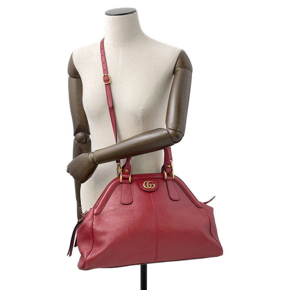 GUCCI ?Liber top handle bag Red516459 Leather Size Medium