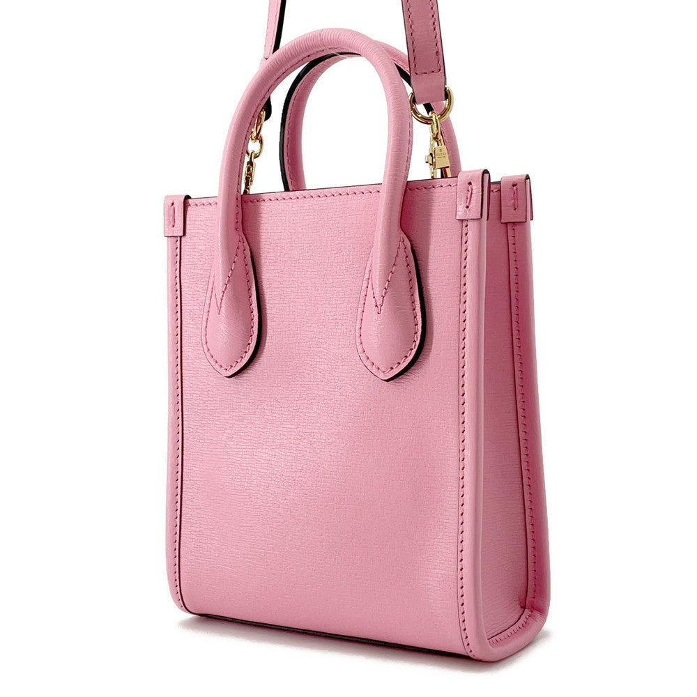 GUCCI ?2WAY Handbag Bananya Pink671623 Leather
