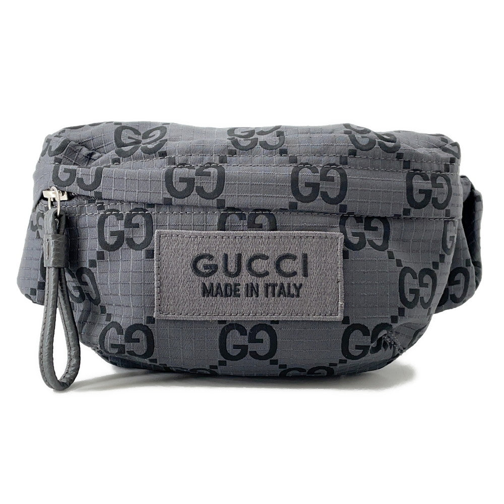 GUCCI ?GG Nylon belt bag Gray767934 Eco Nylon
