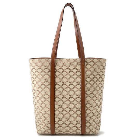 CELINE Triomphe M um Bag Tote Bag Natural/Tan194542 Canvas Leather