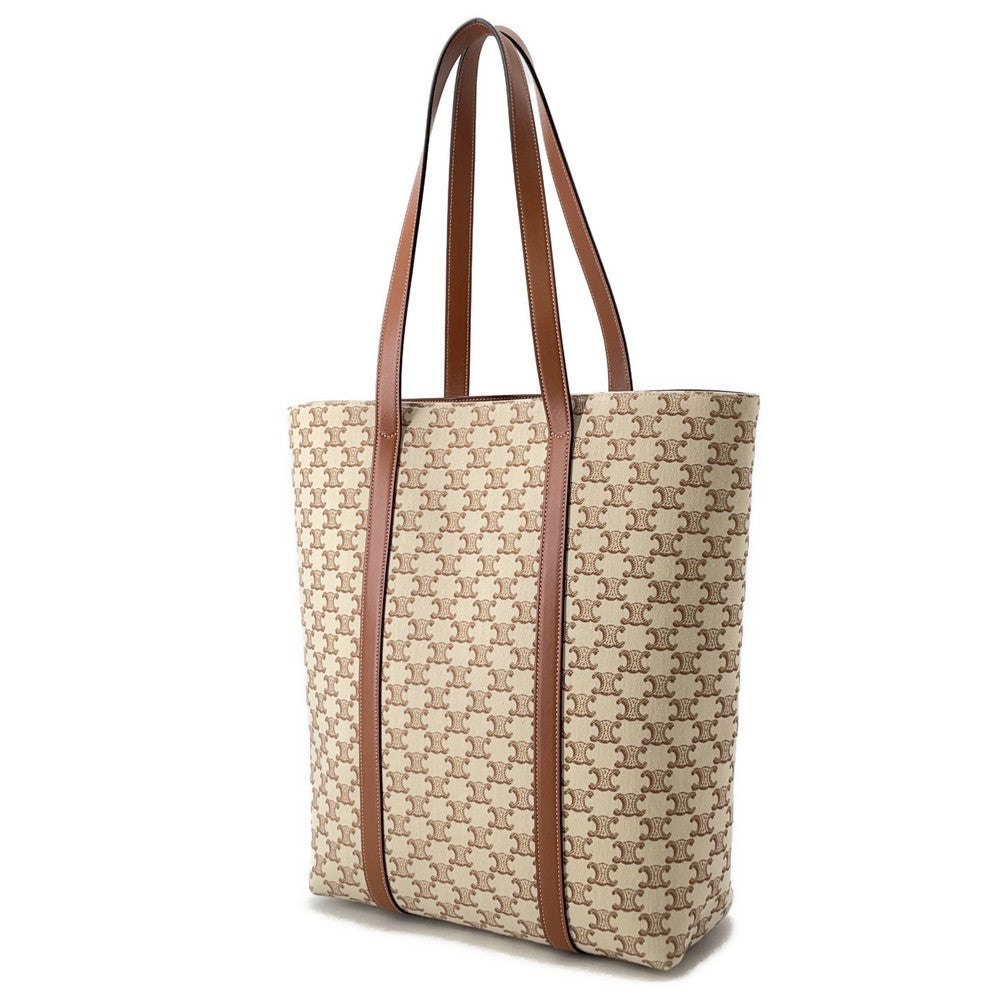 CELINE Triomphe M um Bag Tote Bag Natural/Tan194542 Canvas Leather