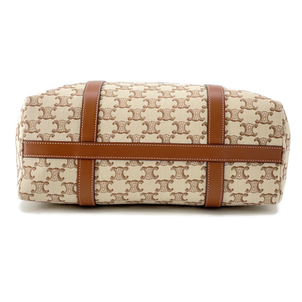 CELINE Triomphe M um Bag Tote Bag Natural/Tan194542 Canvas Leather