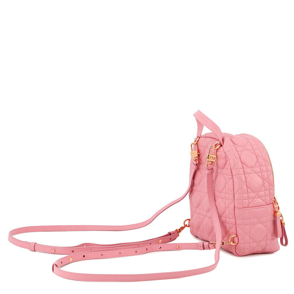 Dior ?Cannage Backpack PinkM9222UNGF Leather Size Mini