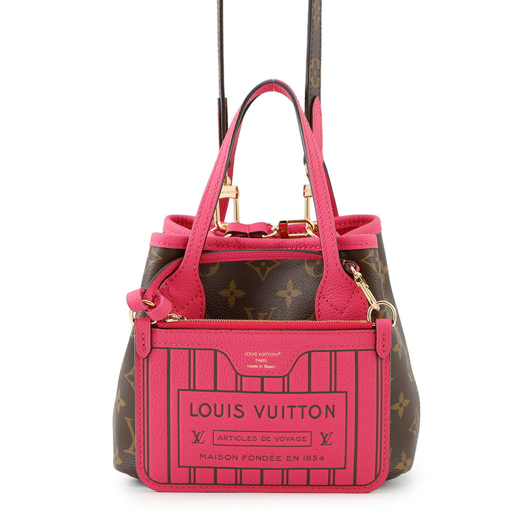 LOUIS VUITTON Neverfull・Inside Out Rose Buffalo Pondichery LeatherM12106 Monogram Size BB