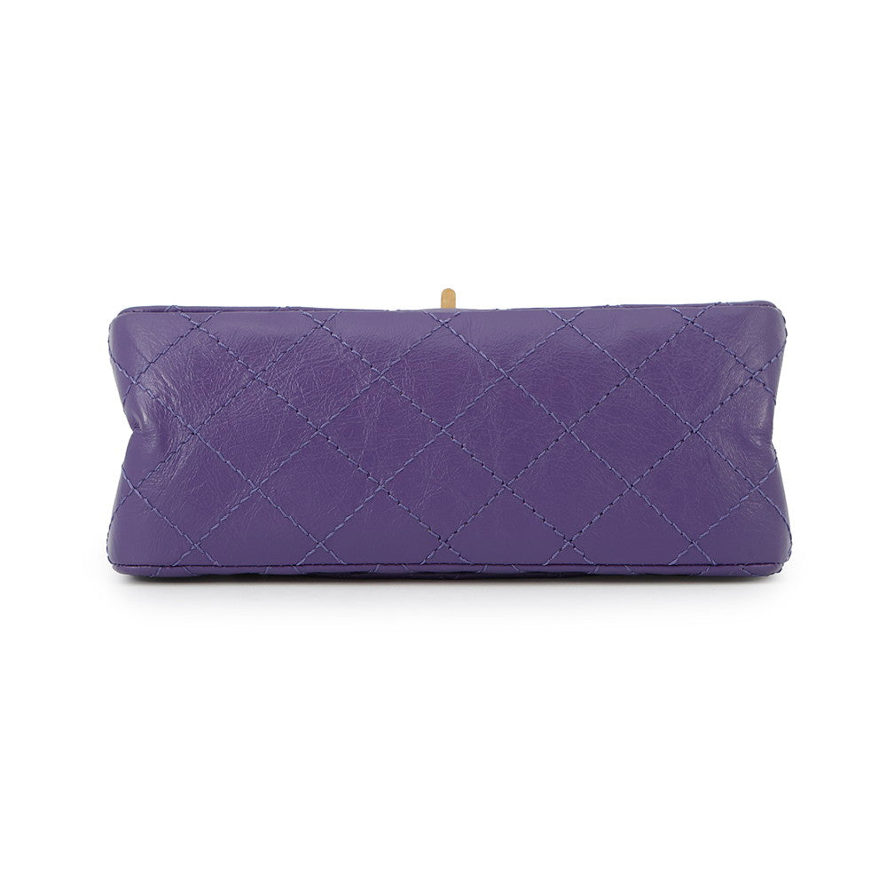 CHANEL 2.55 ChainShoulder Bag PurpleAS0874 Aged Calf Leather Size 20