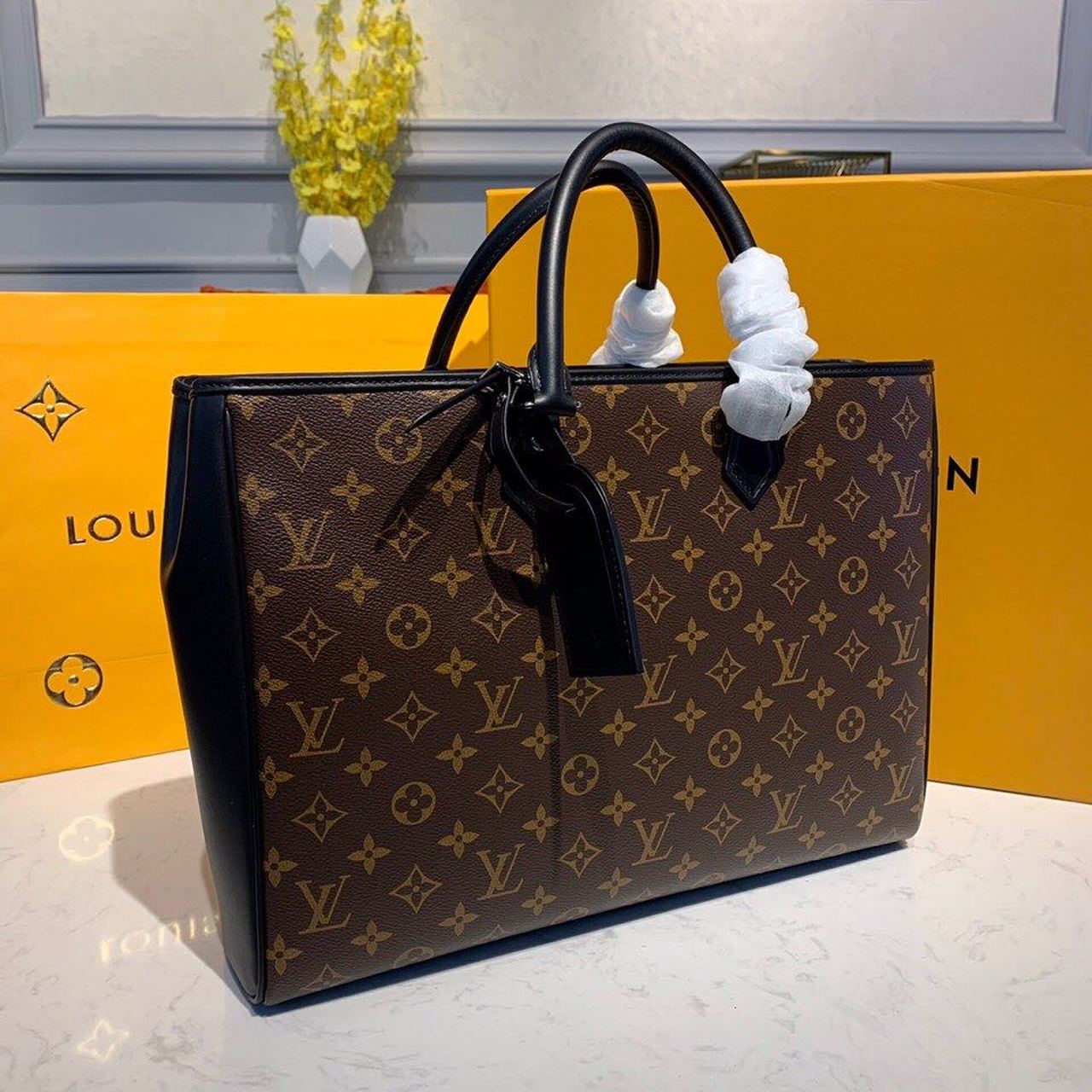 Top Quality Grand Sac Tote Bag Monogram Canvas For Women,  Shoulder Bags 14.5in/37cm Top Quality