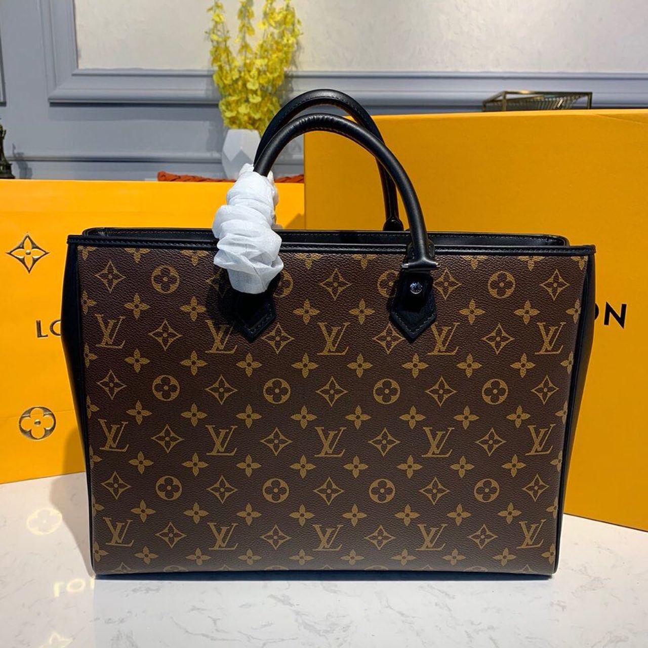 Top Quality Grand Sac Tote Bag Monogram Canvas For Women,  Shoulder Bags 14.5in/37cm Top Quality