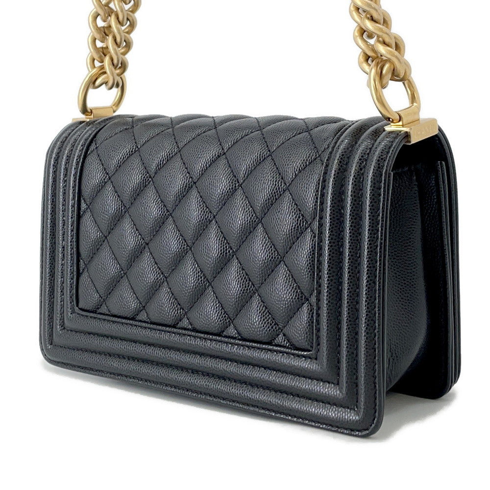 CHANEL Boy Chanel ChainShoulder Bag BlackA67085 Caviar Leather Size Small