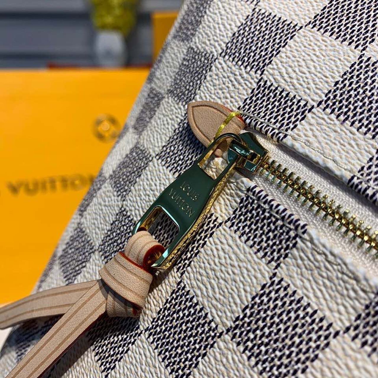 Top Quality Lena MM Damier Azur Canvas For Women, Womens Handbags, Shoulder Bags 13in/33cm Top Quality N44040