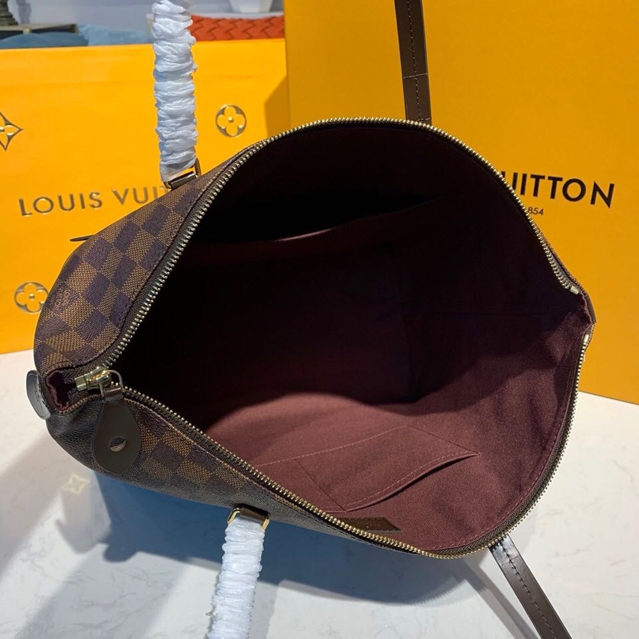 Top Quality Lena MM Damier Ebene Canvas For Women, WoHandbag, Shoulder Bags 13in/33cm Top Quality N41013