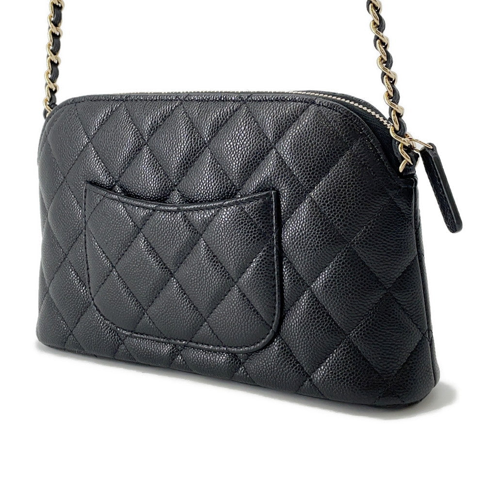 CHANEL Matelasse ChainShoulder Bag BlackAP4016 Caviar Leather Size 20