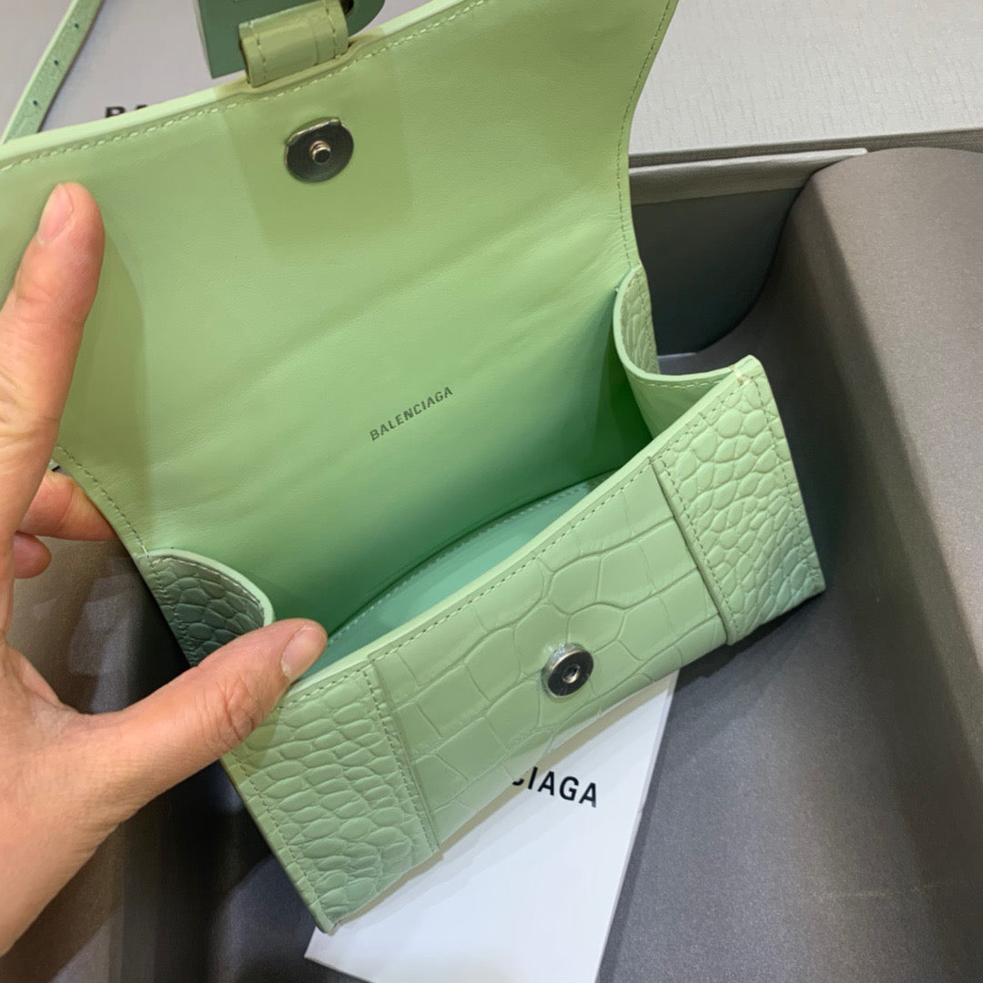 Top Quality Hourglass XS Handbag In Light Green, For Women,  Bags 7.4in/19cm