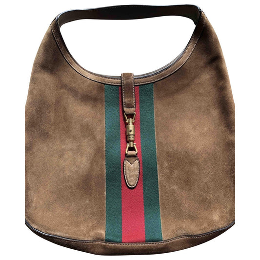 Gucci jackie brown suede handbag