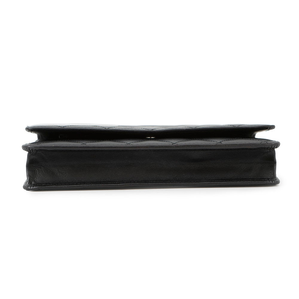 CHANEL Cambon Chain Wallet Black/SilverA46646 Leather