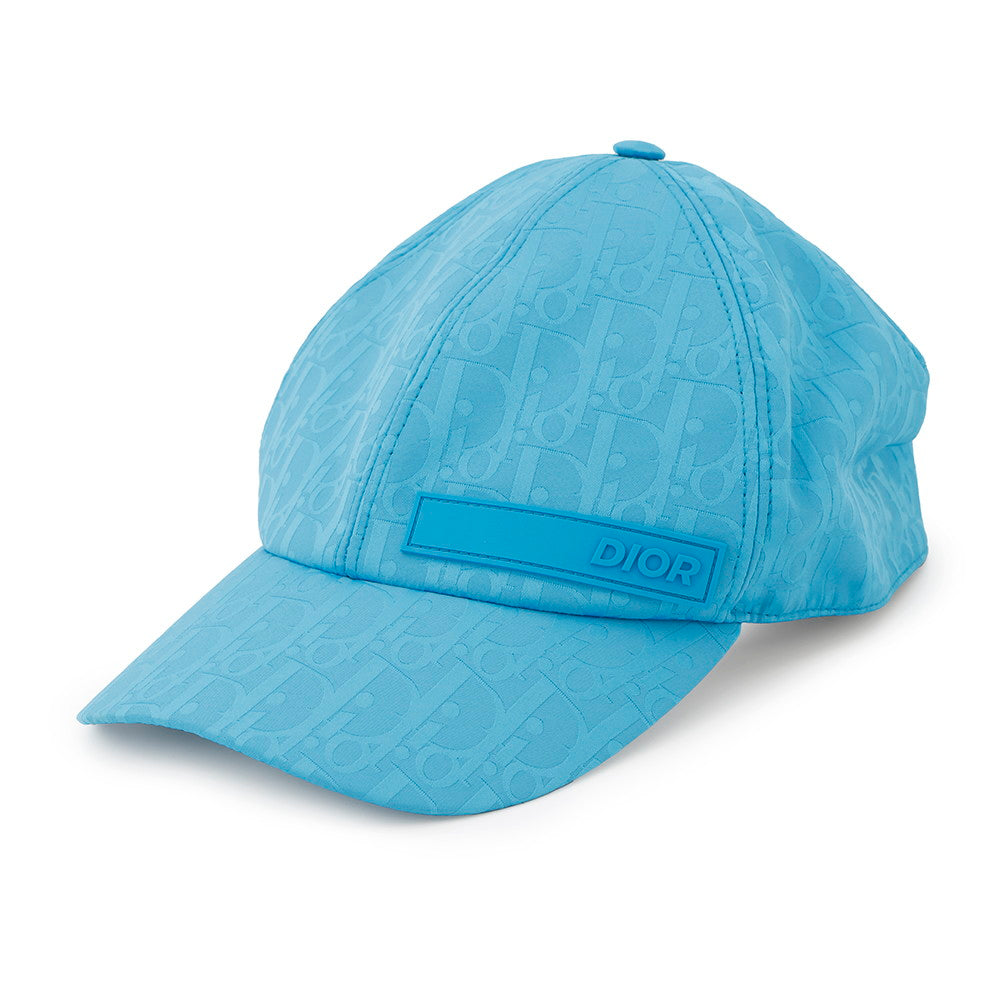 Dior Oblique Baseball Cap Size L Blue Polyester100%