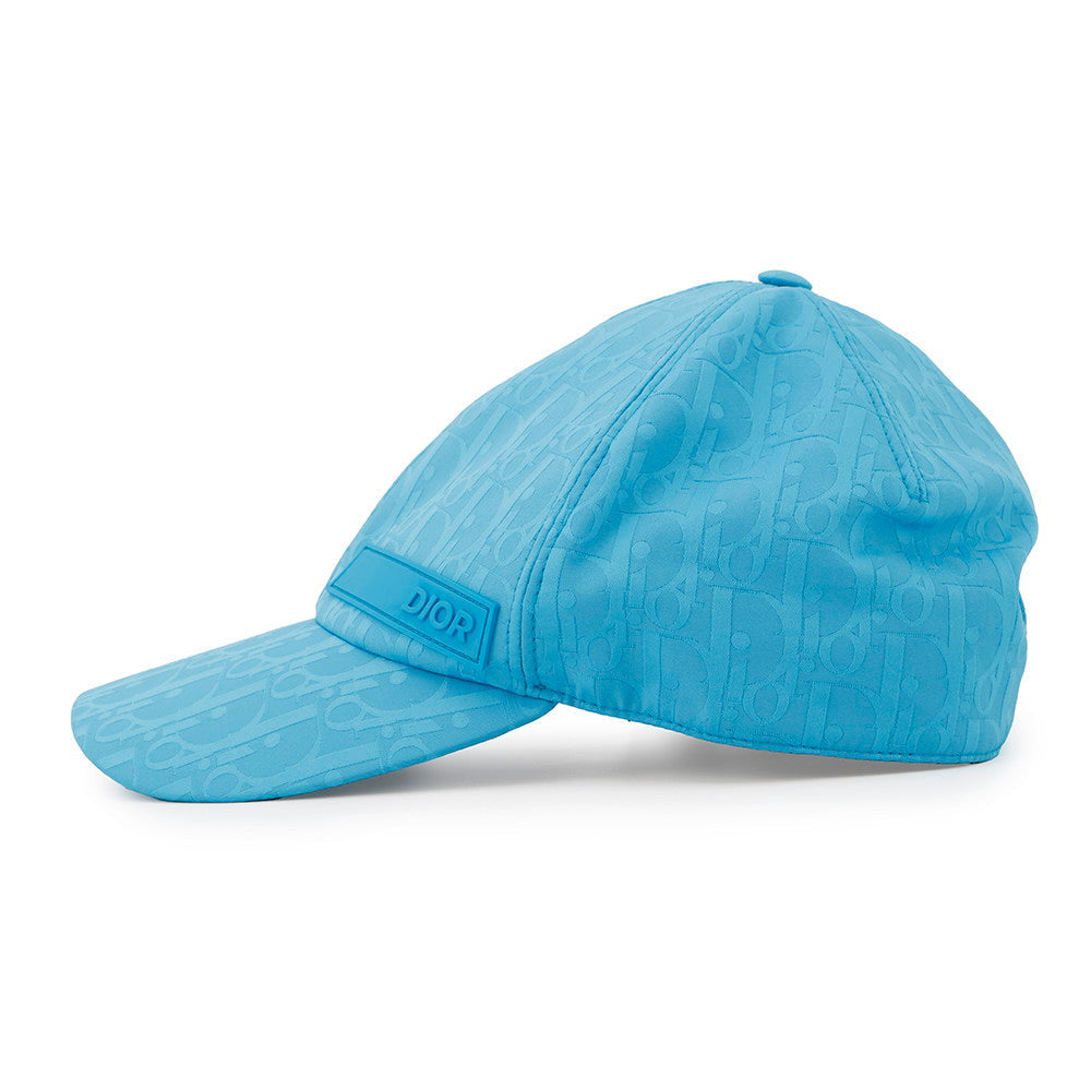 Dior Oblique Baseball Cap Size L Blue Polyester100%