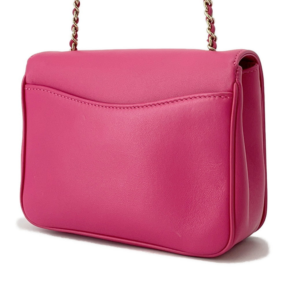 CHANEL BigCC Logo ChainShoulder PinkAS0321 Leather