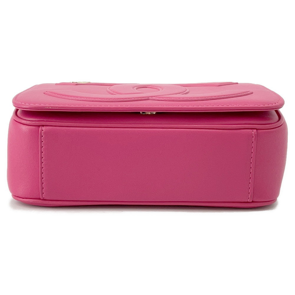 CHANEL BigCC Logo ChainShoulder PinkAS0321 Leather