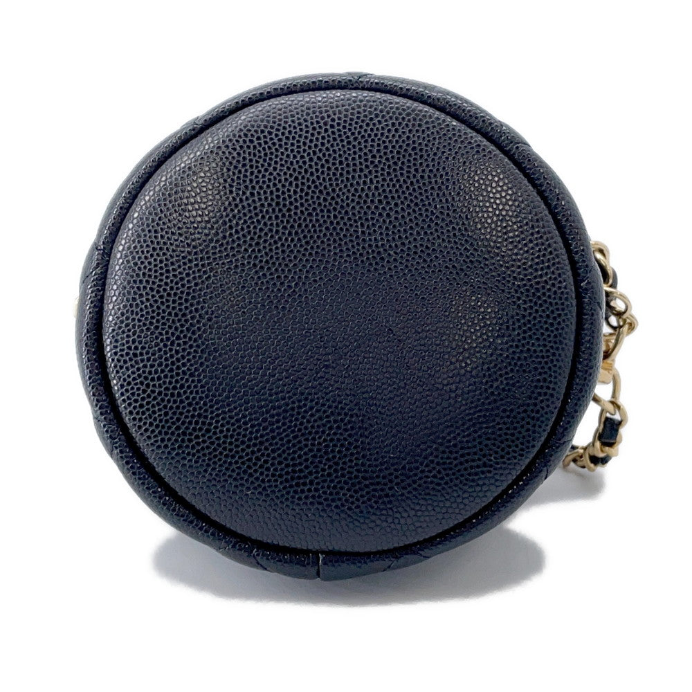 CHANEL Matelasse Chain Bucket Bag BlackAP3022 Caviar Leather