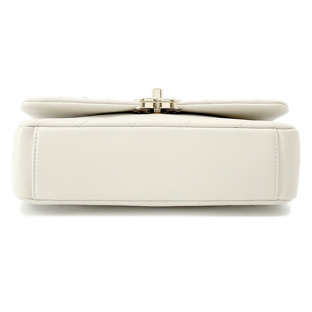CHANEL Matelasse ChainShoulder Off-whiteAS2318 Calf Leather