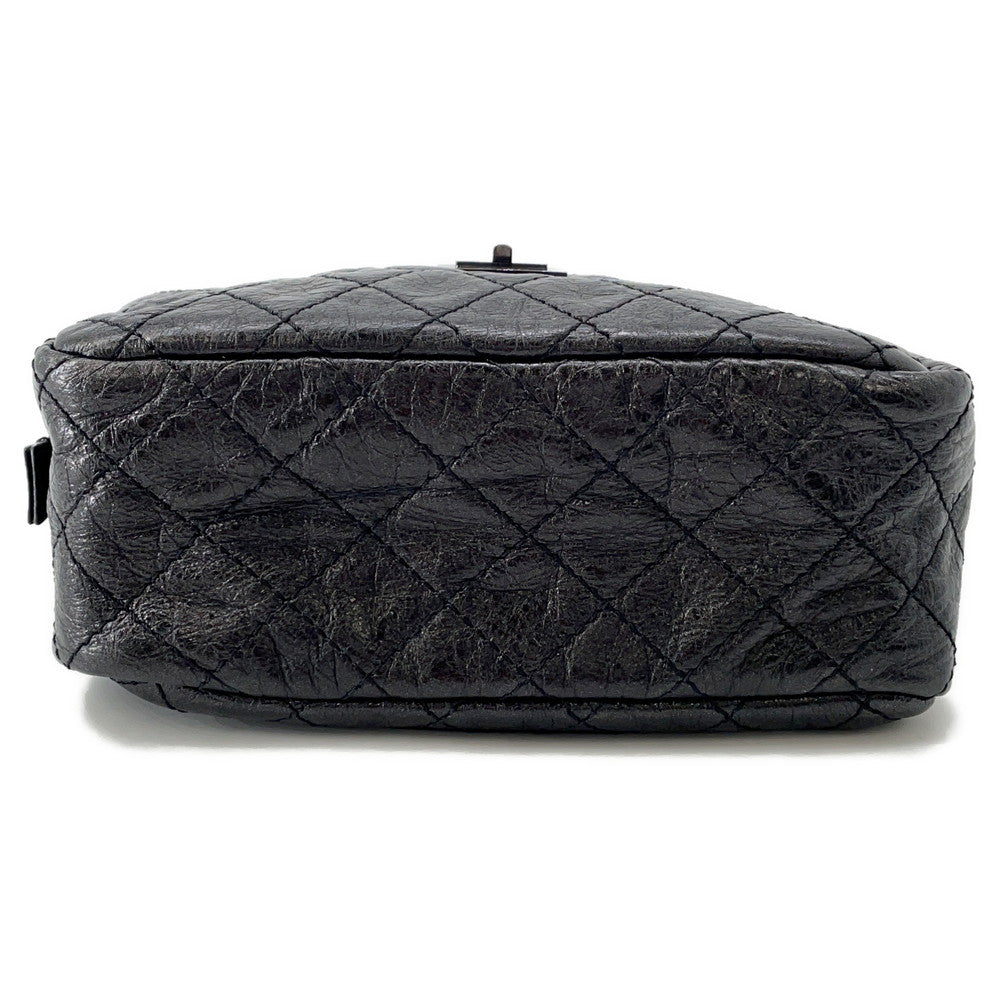CHANEL 2.55 ChainShoulder Bag Black Leather
