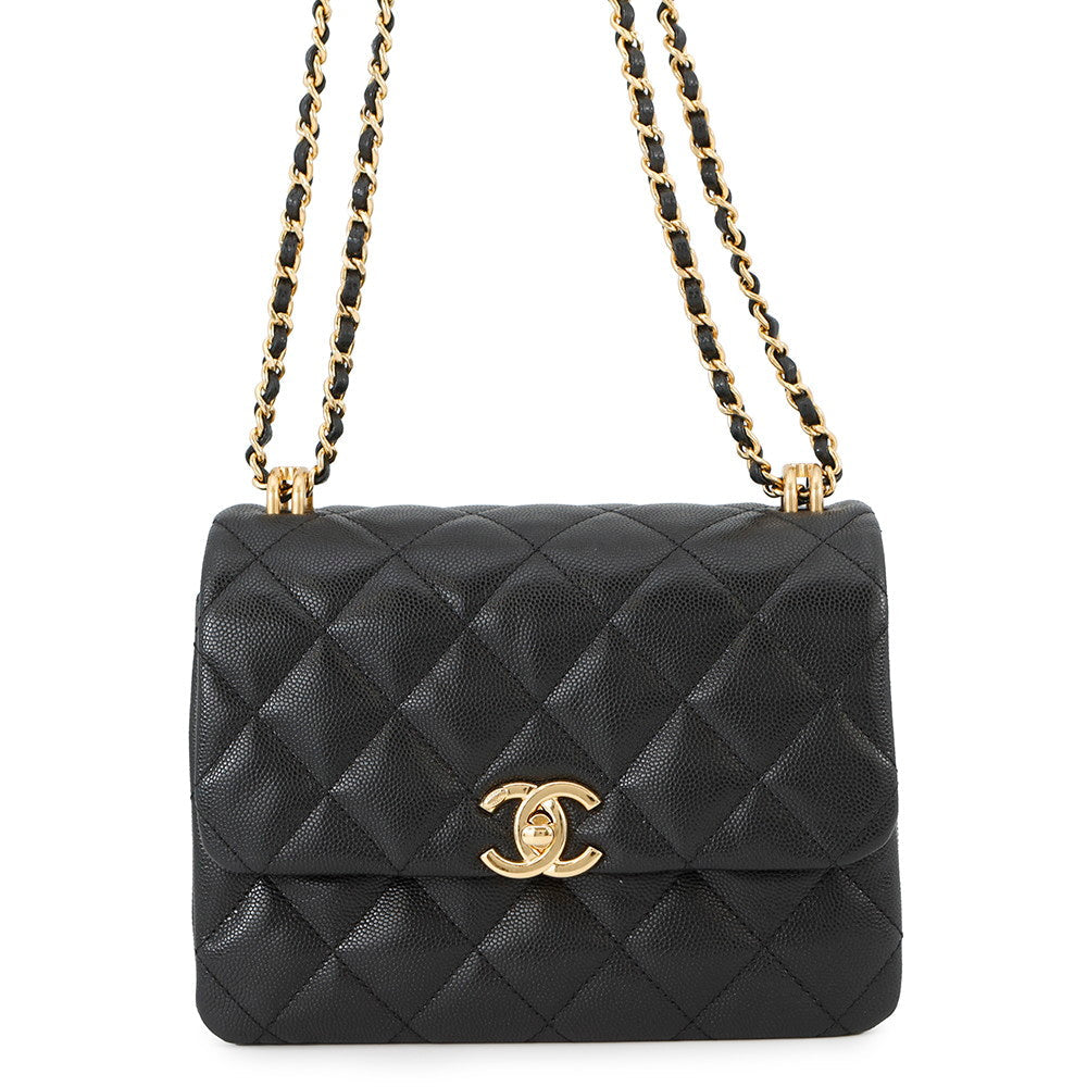 CHANEL Coco First Chainshoulder Bag BlackAS3580 Caviar Leather
