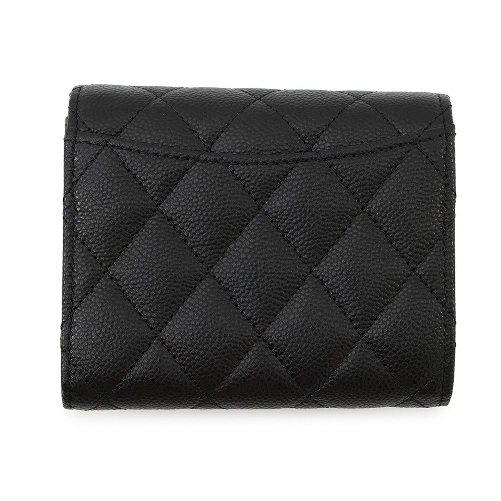 CHANEL Matelasse Classic Small Flap Wallet BlackAP0229 Caviar Leather
