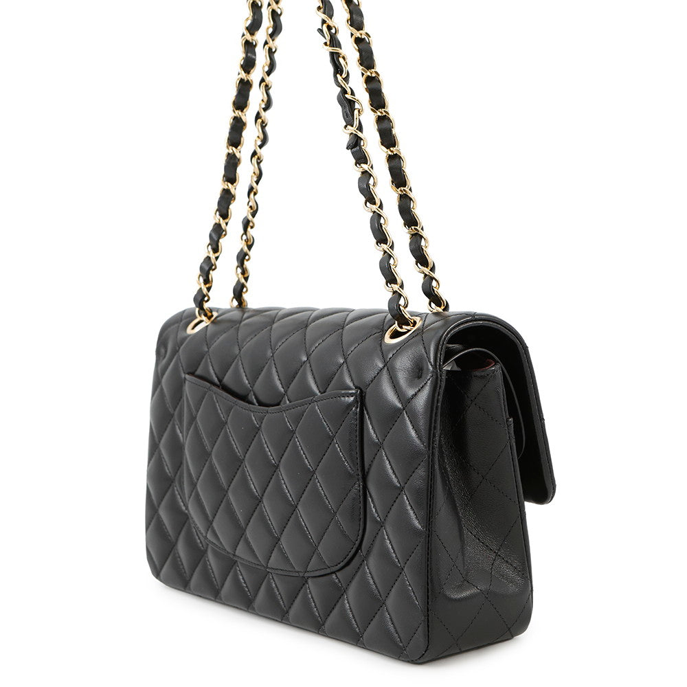 CHANEL Matelasse W flap ChainShoulder BlackA01112 Lambskin Size 25