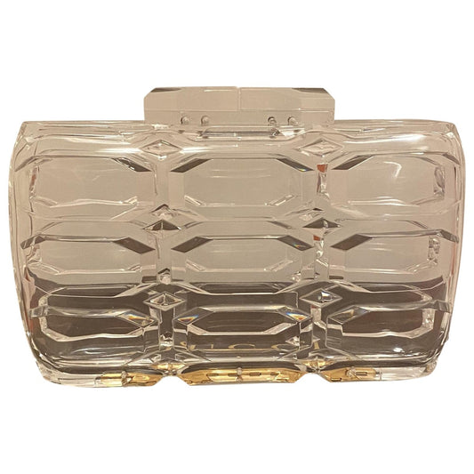 Gucci white plastic clutch bag