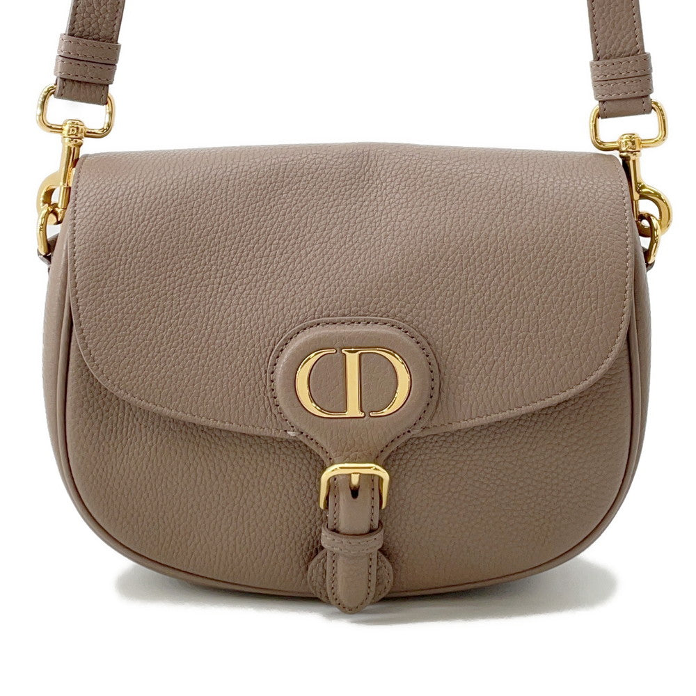 Dior Bobby Shoulder Bag GreigeM9319UBBN_45M Grained CalfLeather Size Medium