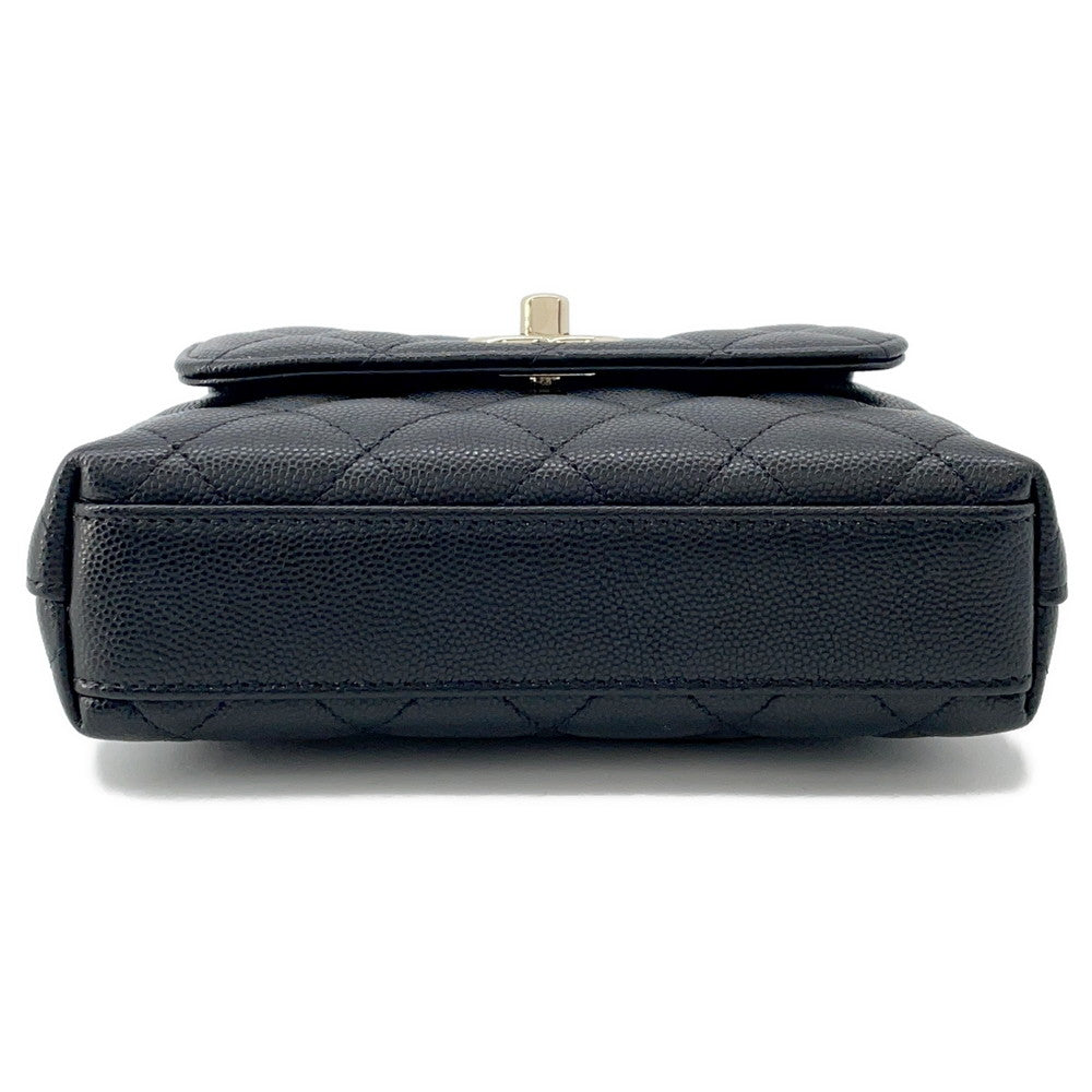 CHANEL Matelasse Coco Handle BlackAP4244 Caviar Leather Size Mini mini
