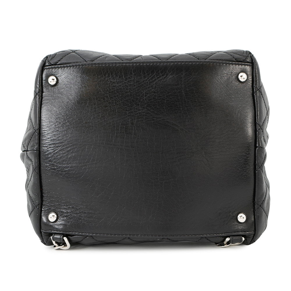 CHANEL Matelasse Beijing 2in1 Backpack Black Leather