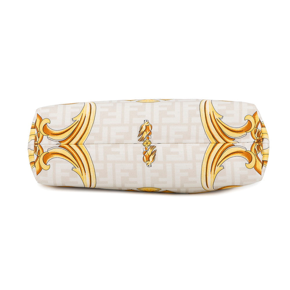 FENDI Fendace First Ivory/Yellow8BP127 Nylon Size Medium