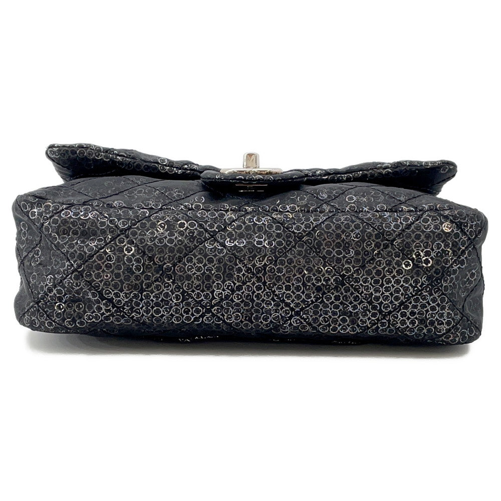 CHANEL CHANEL Matelasse ChainShoulder Bag Black Mesh Sequins