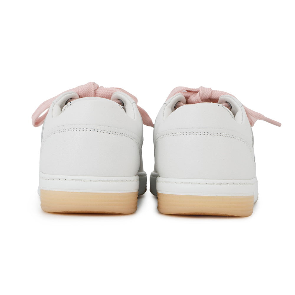 CHANEL CC Logo Sneakers White/PinkG39978 Leather Size 35