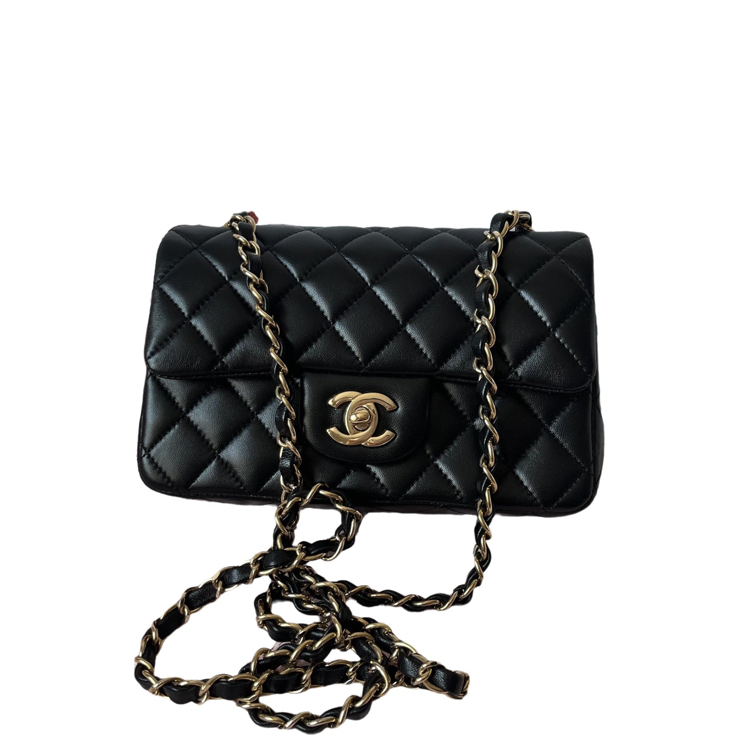 Chanel Classic Flap Rectangular Mini Black Lambskin Leather Gold Hardware, 2016-2017