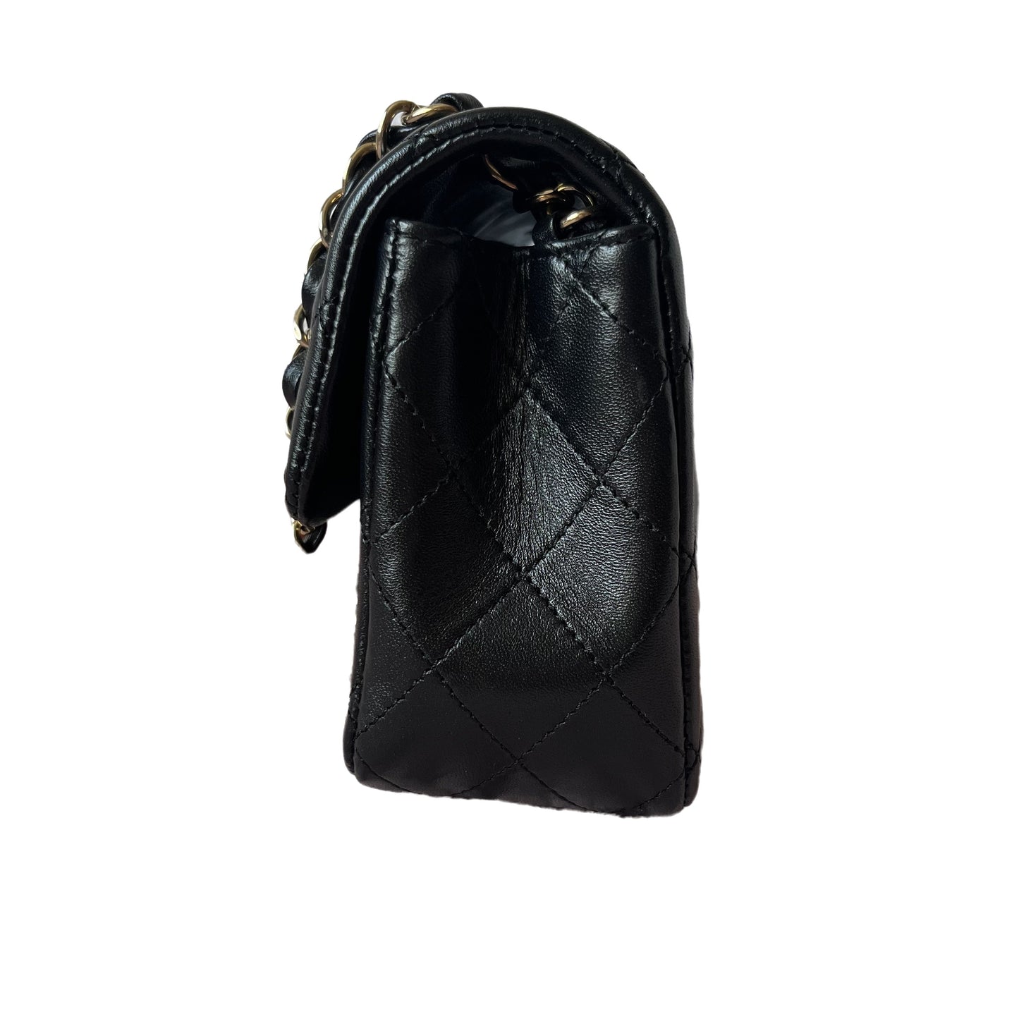 Chanel Classic Flap Rectangular Mini Black Lambskin Leather Gold Hardware, 2016-2017
