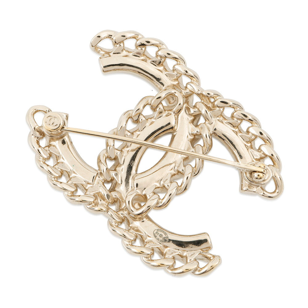 CHANEL CC Logo Rhinestone BroochAB5612 Metal Rhinestone
