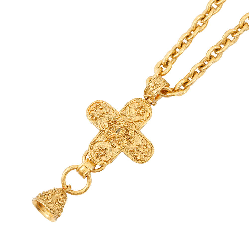 CHANEL Bell motif necklace Metal