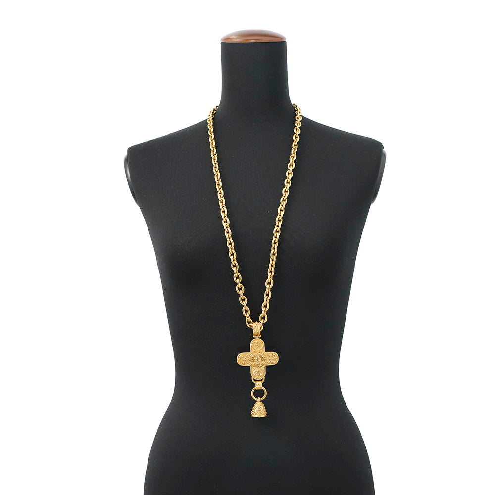 CHANEL Bell motif necklace Metal